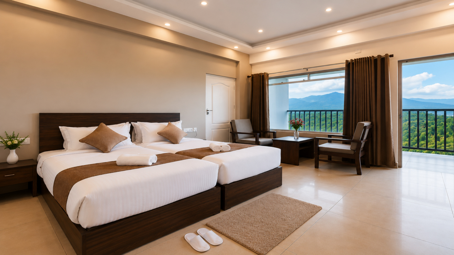 Premium Rooms With Balcony and Pool in Munnar